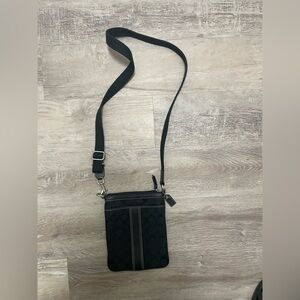 Coach Black Crossbody Bag with Silver Accents